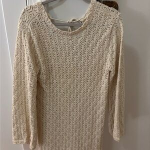 NWT H&M Festival Cream Lace Long Sleeve Mini Dress